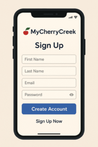Mycherrycreek Dashboard Sign Up/ Registration