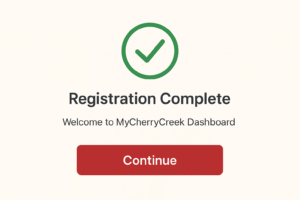 Mycherrycreek Dashboard Sign Up/ Registration